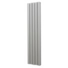 Venus 1500mm x 345mm 3087BTU Matt Chrome Vertical Designer Radiator