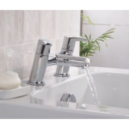 Bristan Orta Chrome 125mm Deck Mounted Lever 2 Tap Holes Bath Mixer Tap