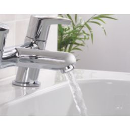Bristan Orta Chrome 125mm Deck Mounted Lever 2 Tap Holes Bath Mixer Tap