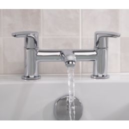 Bristan Orta Chrome 125mm Deck Mounted Lever 2 Tap Holes Bath Mixer Tap