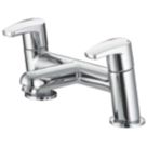 Bristan Orta Chrome 125mm Deck Mounted Lever 2 Tap Holes Bath Mixer Tap