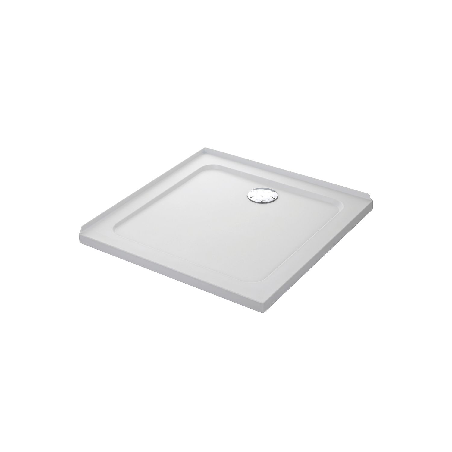 Mira Flight Safe Square Shower Tray with 2 Upstands White 900mm x 900mm x 40mm (4937X)
