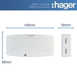 Hager J803 32A Maintenance Free Junction Box 65 x 30 x 140mm White