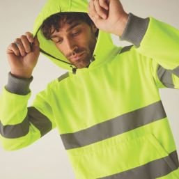 Regatta Hi-Vis Pro Contract Hoodie Yellow 4X Large 61.4" Chest
