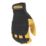 Stanley Performance Leather Driver Gloves Black / Yellow Medium
