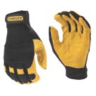 Stanley Performance Leather Driver Gloves Black / Yellow Medium