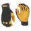 Stanley Performance Leather Driver Gloves Black / Yellow Medium