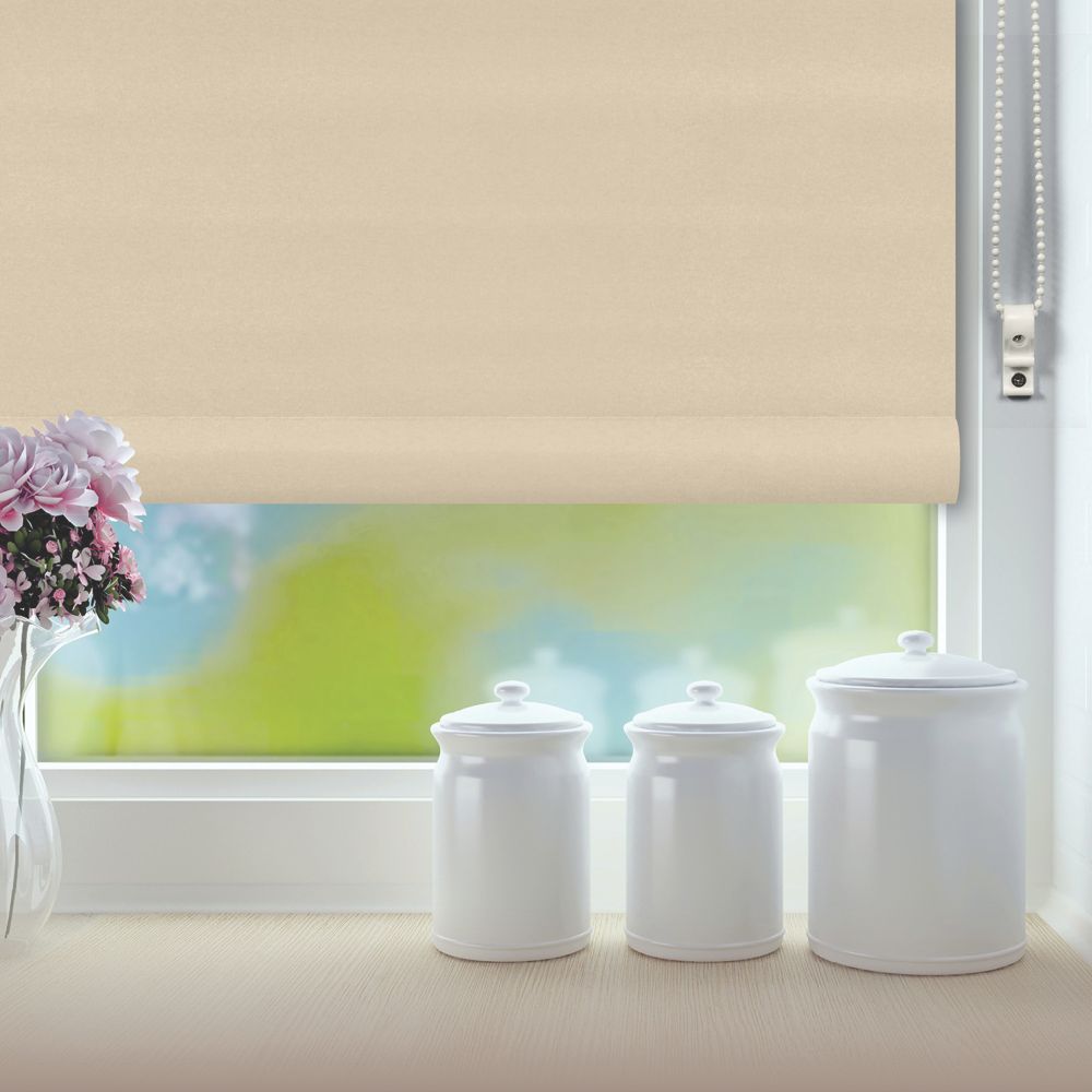 FURNISHED Roller Blinds Thermal Blackout Roller Blind - Trimmable Insulated UV Protection Child Safe Easy Fit Home Office Window Blinds, Cappuccino, 120W X 165H Cm - View #6