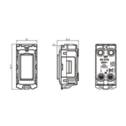 Knightsbridge Grid Red Neon Power Indicator  230V
