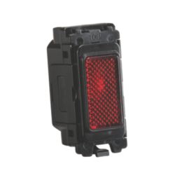 Knightsbridge Grid Red Neon Power Indicator  230V