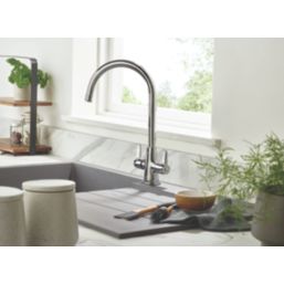 Bristan Echo Easyfit  Mono Kitchen Sink Mixer Taps Chrome Plated 1 Pair
