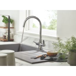 Bristan Echo Easyfit  Mono Kitchen Sink Mixer Taps Chrome Plated 1 Pair