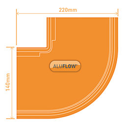 Aluflow  Aluminium 90° Half Round External Gutter Angle Black 115mm