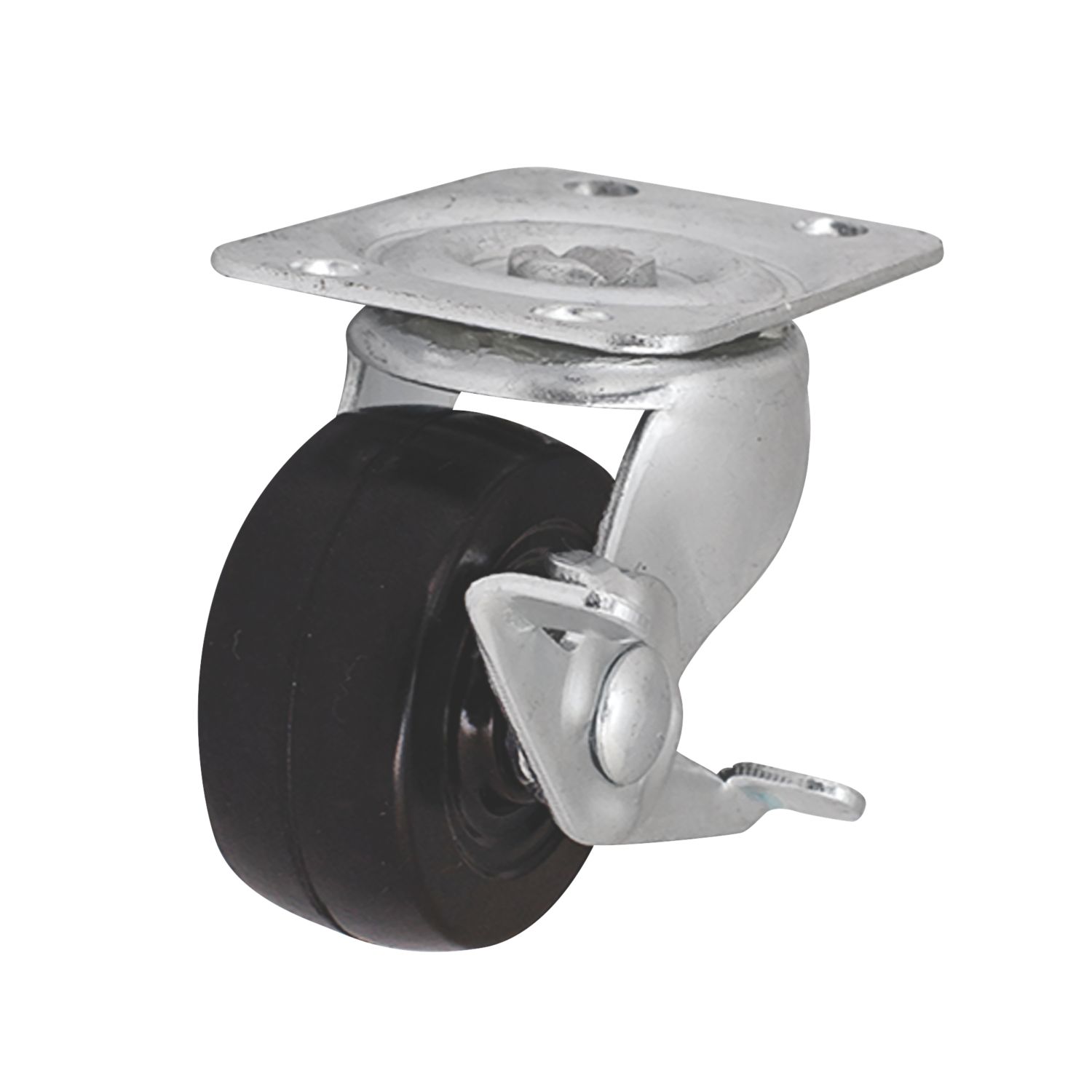 Essentials Heavy Duty Braked Swivel Castor 50mm Black (493KH)
