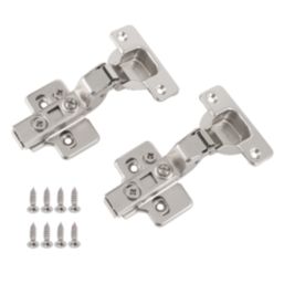 Eclipse 3D Adjustable Soft Close Steel 105° Inset Nickel Cabinet Hinges 62mm 2 Pack