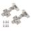 Eclipse 3D Adjustable Soft Close Steel 105° Inset Nickel Cabinet Hinges 62mm 2 Pack