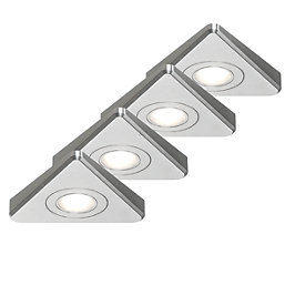 Sensio Treos Triangular LED Under Cabinet Lights Steel 8W 180lm 4 Pack
