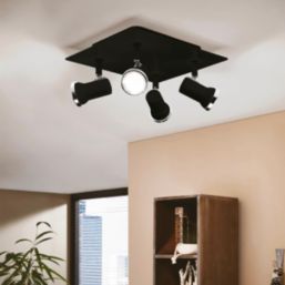 Eglo Tamara 1 LED Square 4-Light Spotlight Black 3W 240lm