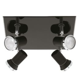 Eglo Tamara 1 LED Square 4-Light Spotlight Black 3W 240lm