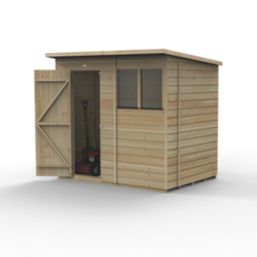 Forest Beckwood 7' x 5' (Nominal) Pent Shiplap Timber Shed with Base