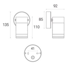 4lite Outdoor Wall Light  Graphite  130Lm IP54 Rated LED Integrated Surface Low Level Exterior Wall Lamp 4l23100 4yr Guarantee