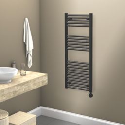 Towelrads 691mm x 450mm 682BTU Black Flat Electric Towel Radiator