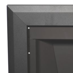 Be Modern Design Black Rotary Control Inset Gas Manual Fire 510mm x 173mm x 605mm