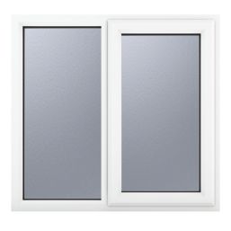 Crystal  Right-Hand Opening Obscure Double-Glazed Casement White uPVC Window 1190mm x 965mm