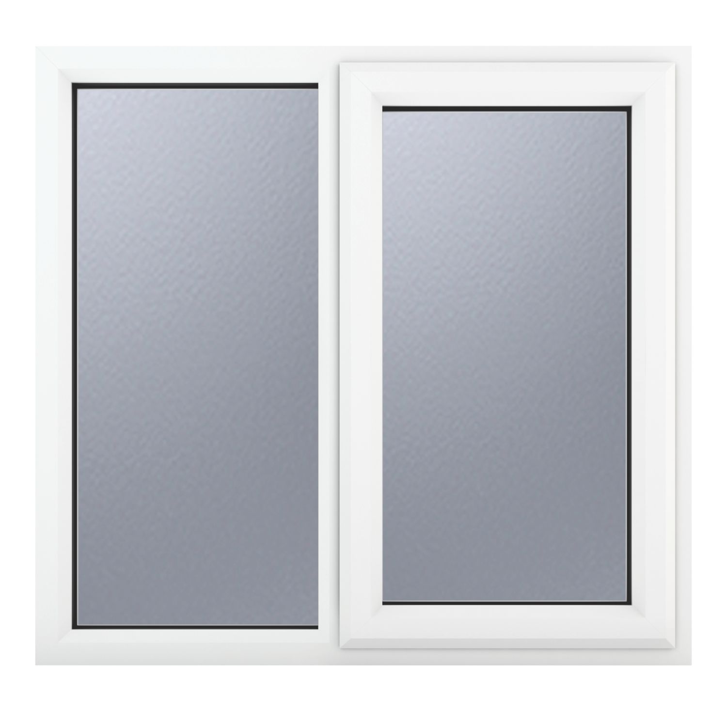 Crystal Right-Hand Opening Obscure Double-Glazed Casement White uPVC Window 1190mm x 965mm (493VH)