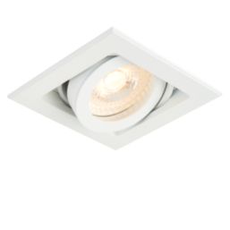 Saxby Xeno Swivel & Tilt Square Recessed 1-Light  Downlight Matt White