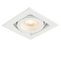 Saxby Xeno Swivel & Tilt Square Recessed 1-Light  Downlight Matt White