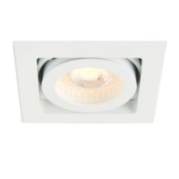 Saxby Xeno Swivel & Tilt Square Recessed 1-Light  Downlight Matt White