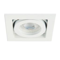 Saxby Xeno Swivel & Tilt Square Recessed 1-Light  Downlight Matt White
