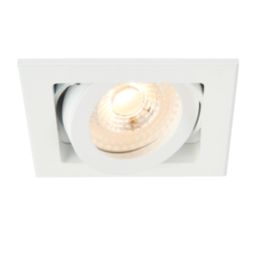 Saxby Xeno Swivel & Tilt Square Recessed 1-Light  Downlight Matt White