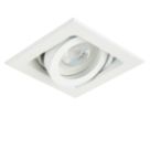 Saxby Xeno Swivel & Tilt Square Recessed 1-Light  Downlight Matt White