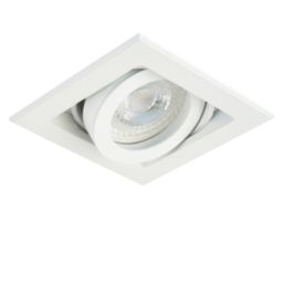 Saxby Xeno Swivel & Tilt Square Recessed 1-Light  Downlight Matt White