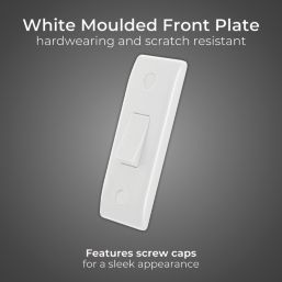 British General 800 Series 20A 16AX 1-Gang 2-Way Light Switch  White