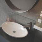 Splashback  Bathroom Splashback Fluted Clear with Bronze Caps 250mm x 600mm x 4mm