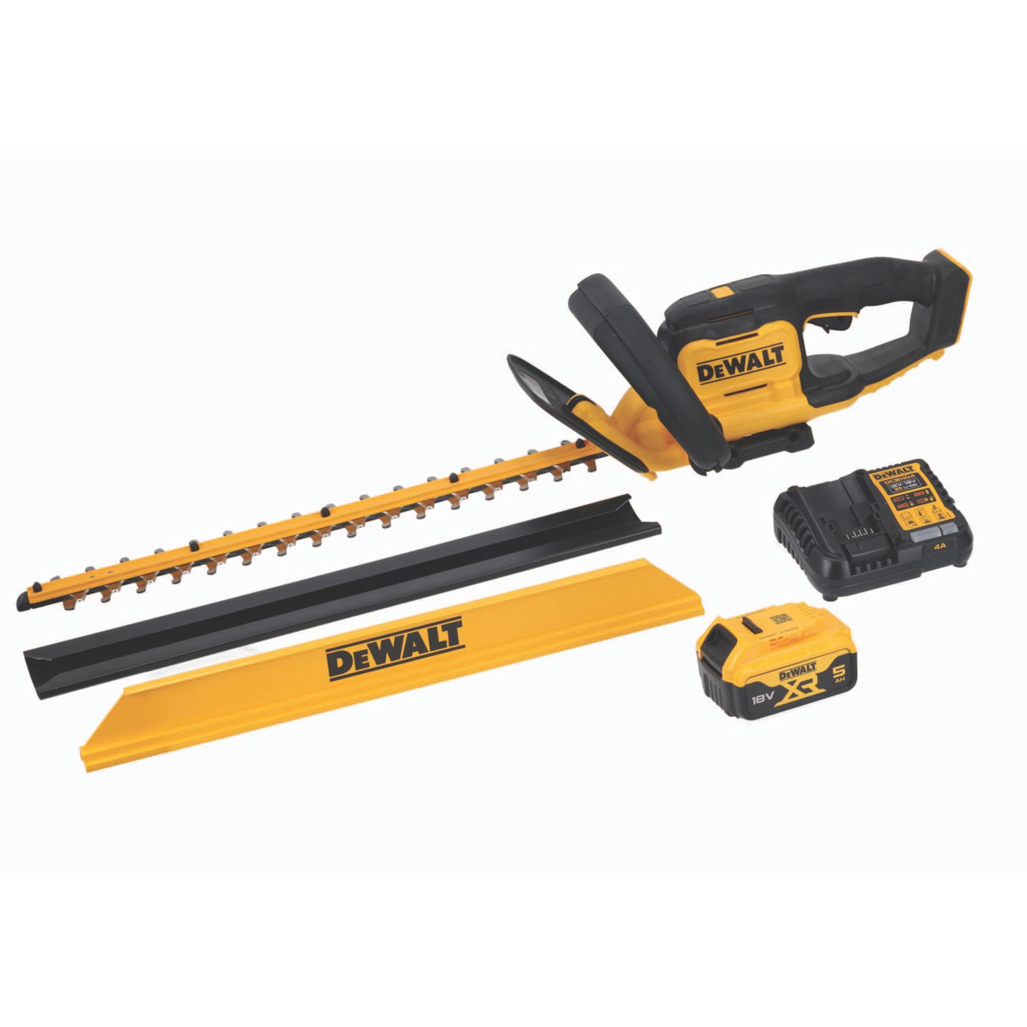 DEWALT DCMHT564P1-GB 55cm 18V 1 x 5Ah Li-Ion XR Cordless Hedge Trimmer (493YW)