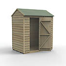 Forest 4Life 6' x 4' (Nominal) Reverse Apex Overlap Timber Shed