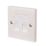 Labgear  1-Gang Double RJ45 Ethernet Socket White with Colour-Matched Inserts