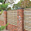 Forest  Double-Slatted  Garden Fence Panel Natural Timber 6' x 4' Pack of 5
