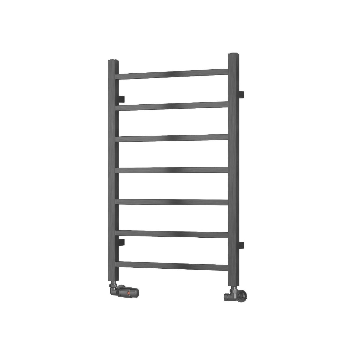 Reina 800mm x 500mm 779BTU Gunmetal Flat Designer Towel Radiator (494LH)