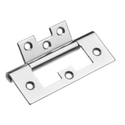 Smith & Locke Polished Chrome  Flush Hinges 100mm x 59.5mm 2 Pack