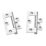 Smith & Locke Polished Chrome  Flush Hinges 100mm x 59.5mm 2 Pack