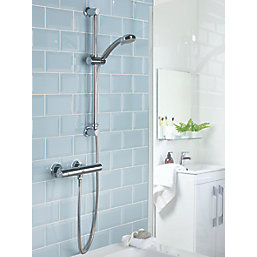 Bristan Frenzy Rear-Fed Exposed Chrome Thermostatic Bar Mixer Shower