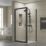 ETAL  Framed Square Pivot Door Shower Enclosure & Tray  Matt Black 895mm x 890mm x 1940mm