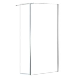 Triton Neo  Frameless Showerwall & Swivel Panel Chrome 900mm x 2015mm