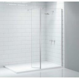 Triton Neo  Frameless Showerwall & Swivel Panel Chrome 900mm x 2015mm