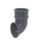 FloPlast MiniFlo Round Downpipe Shoe Anthracite Grey 50mm